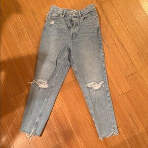 PacSun Light Blue Distressed Straight Leg Jeans
